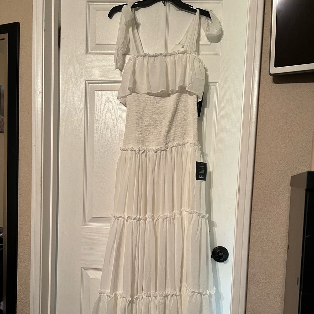 Lulus white maxi dress